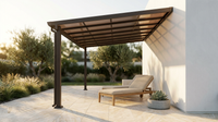 10 * 12FT Pergola,4 * 5 Inch Thickened Pillars & Enlarged Base,Outdoor Hardtop Lean to Gazebo,Wall Mounted Pergola,Pergolas Gazebos Clearance,Aluminum Frame Pergola,Uv Resistant Patio Roof — Lifestyle