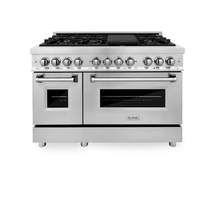 ZLINE 48" Bundled Stainless DualRange RangeHood Dishwasher 3KP-RARH48-DWV