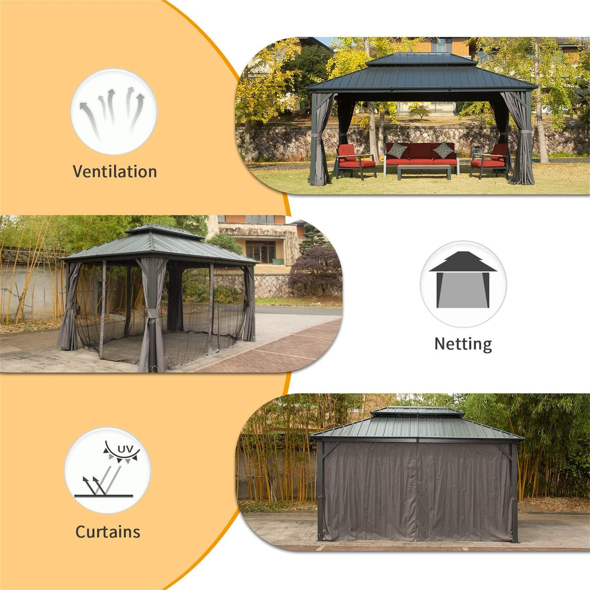 10' X 14' Hardtop Gazebo