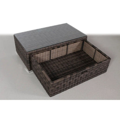 Modern Patio Rattan Sectional Set With Cushions