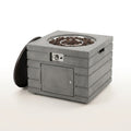 Propane Fire Pit Table Built for Outdoor Gatherings, 50,000 BTU, Concrete Top, Lava Rocks Included