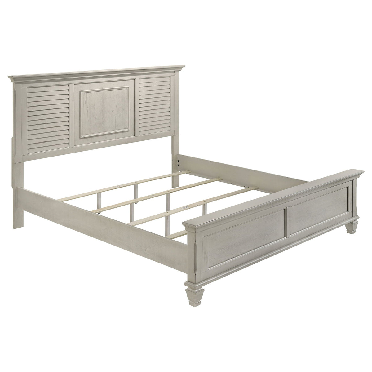 Franco 5-piece Eastern King Bedroom Set Distressed White