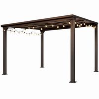 Pergola Gazebo Built for Year-Round Protection, 10x12 Hardtop, Aluminum Frame, UV Resistant Roof