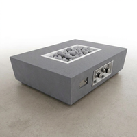 Concrete Fire Pit Table - Rectangular — Studio Shot