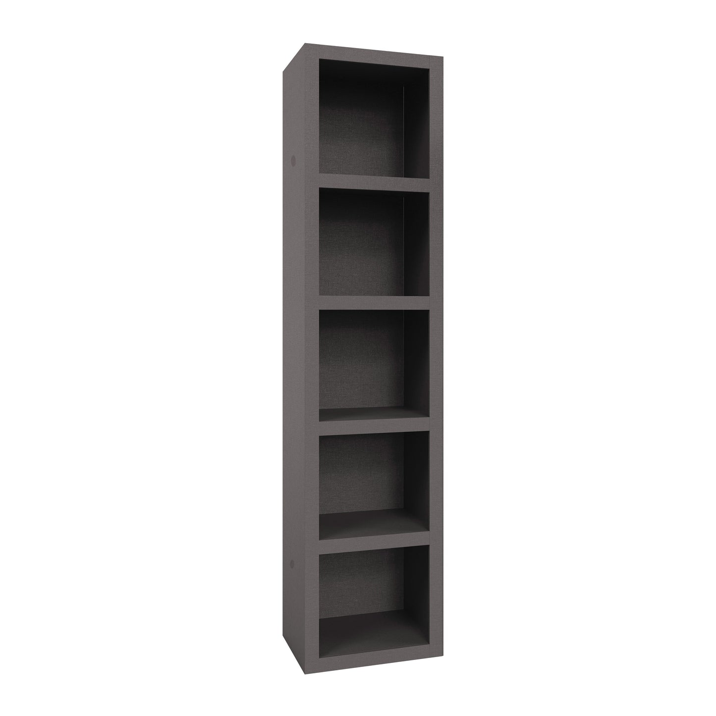 Easy-Lift Queen Murphy Wall Bed in Dark Grey with Two Bookshelves