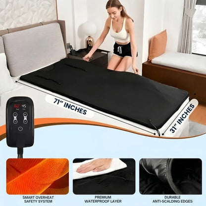 Portable Infrared Sauna Blanket with Arm Openings