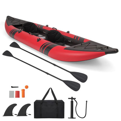 Inflatable 2-person Kayak Set with Aluminium Oars and Repair Kit
