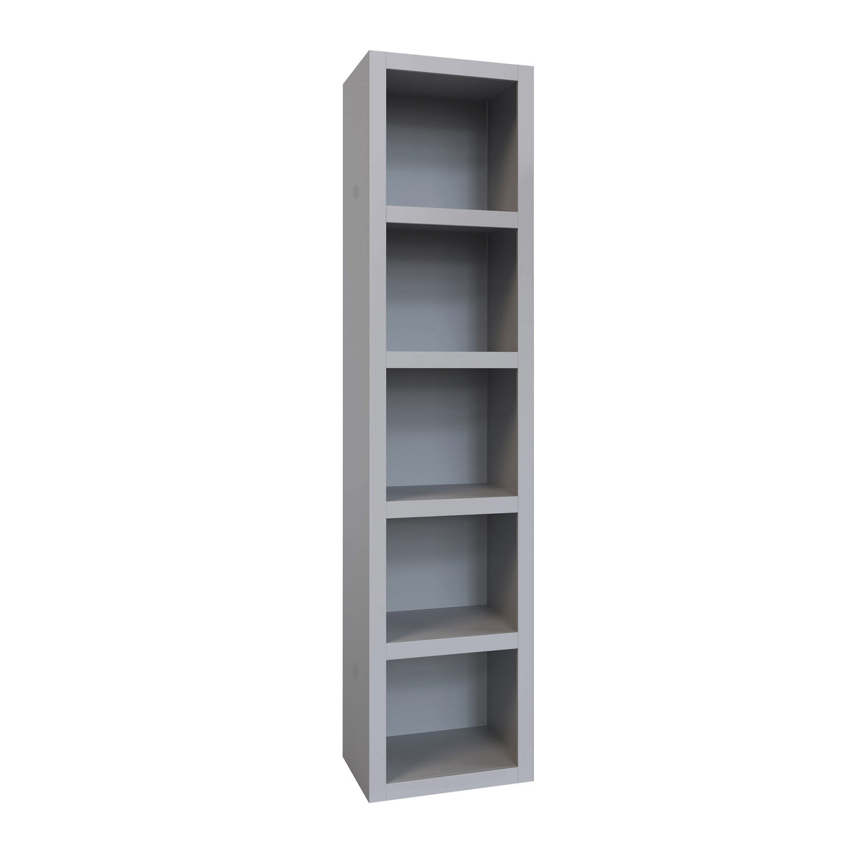 Easy-Lift Twin Murphy Wall Bed in Grey with Two Bookshelves
