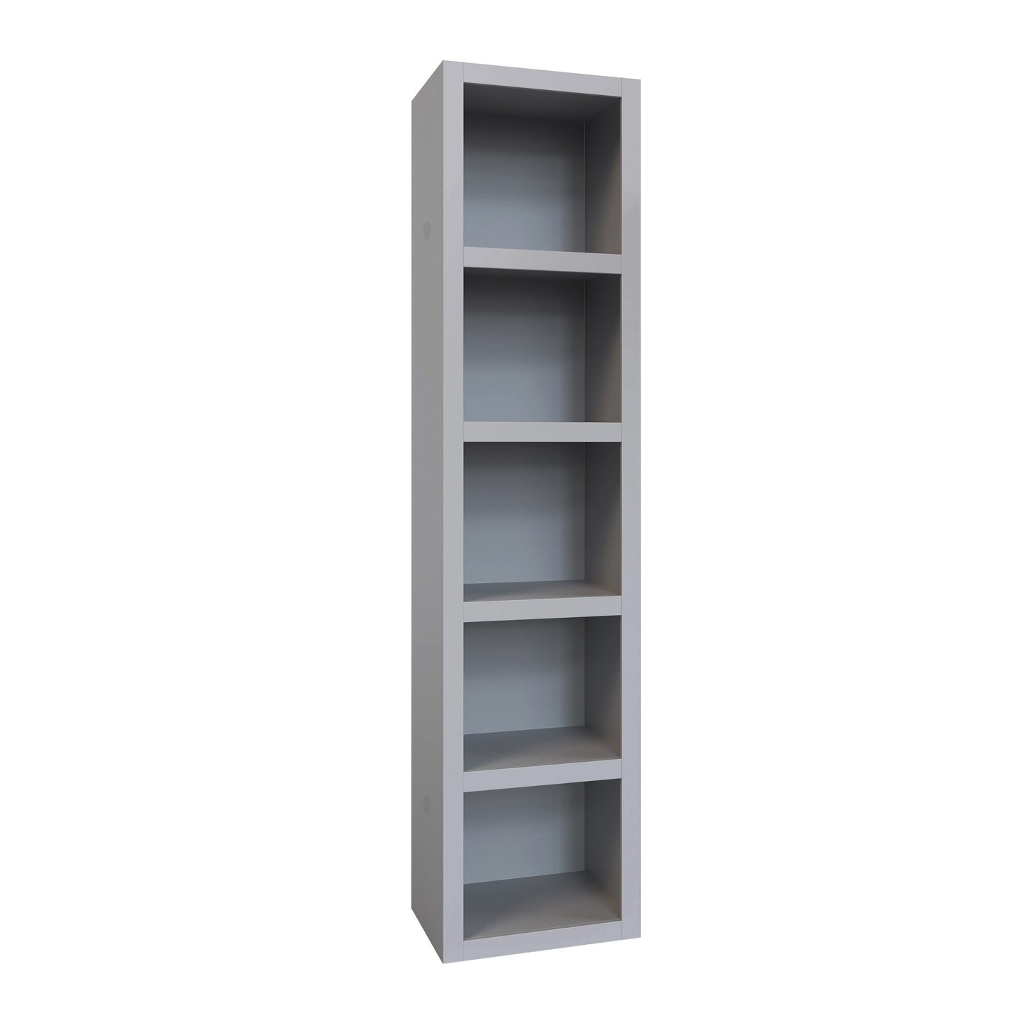 Easy-Lift Twin Murphy Wall Bed in Grey with Bookshelf