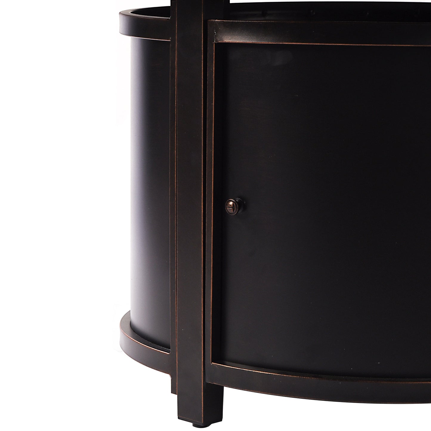 Aluminum 44-in Round Propane Fire Table with Beads, Covers and Lid