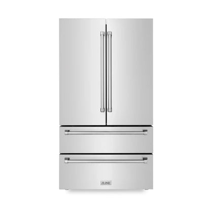 ZLINE Kitchen Package Refrigerator, Range , Range Hood , Microwave, Dishwasher 5KPR-RARH60-MWDWV