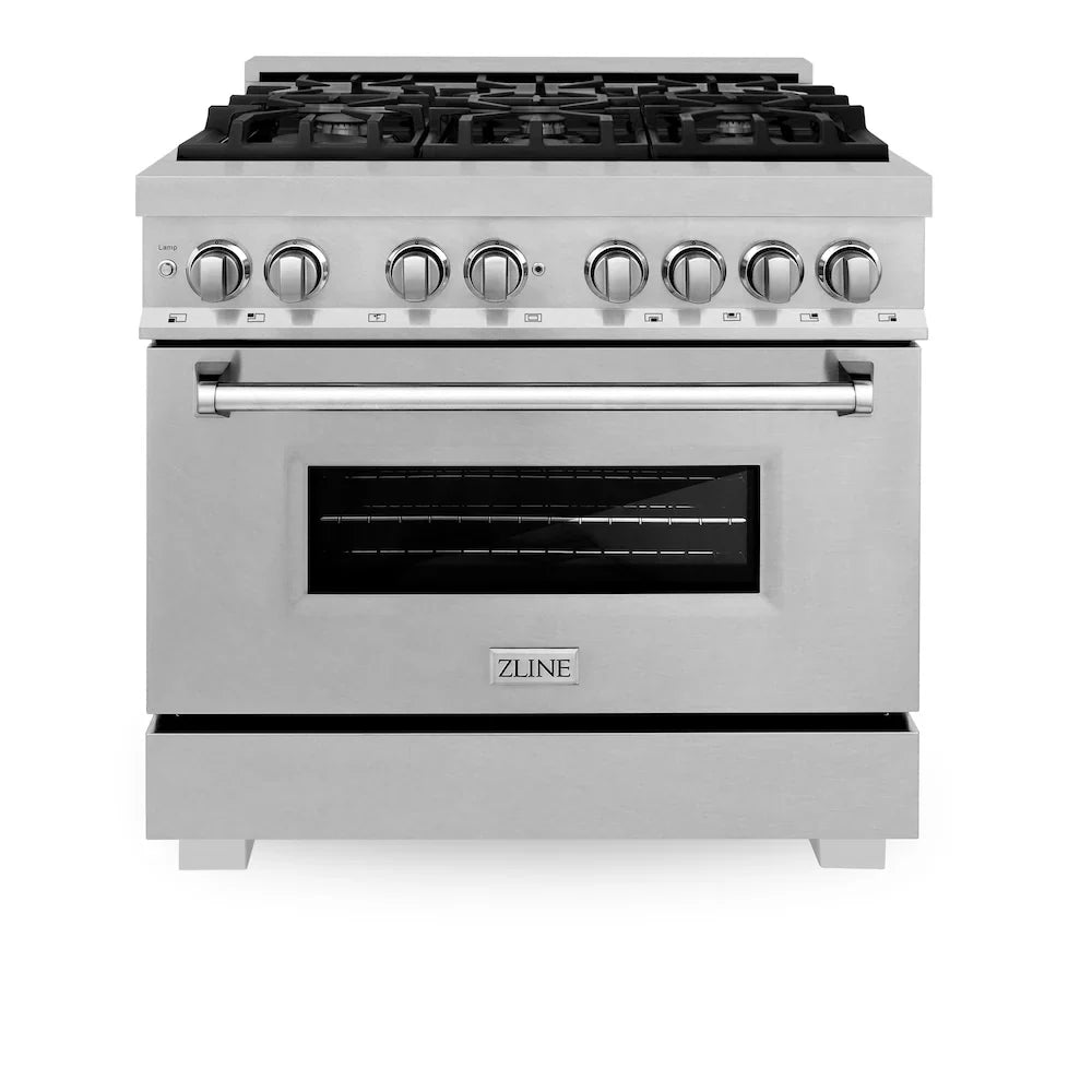 ZLINE 36" Bundled Stainless DualRange RangeHood Dishwasher 3KP-RASRH36-DWV