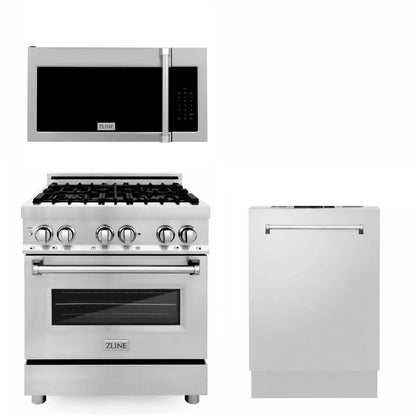 ZLINE 30" Bundled Stainless DualRange RangeHood Dishwasher 3KP-RAOTRH30-DW
